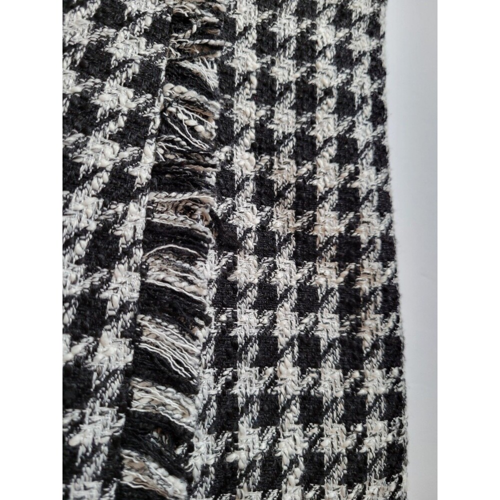 NWT Forever 21 Tweed Houndstooth Mini Dress with Fringe Detail - Picture 13 of 16